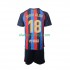 Camisola FC Barcelona Jordi Alba 18 Criança Equipamento Primeiro 2022-2023 Manga Curta